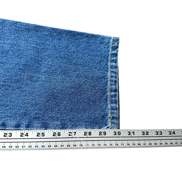 Schaefer Outfitter Ranch Hand Dungaree Jeans Men’s 34x30 Blue Denim Straight USA - Picture 11 of 12